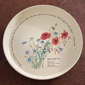 Vintage 1977 Webb & Bower Ltd Round Metal Serving Tray